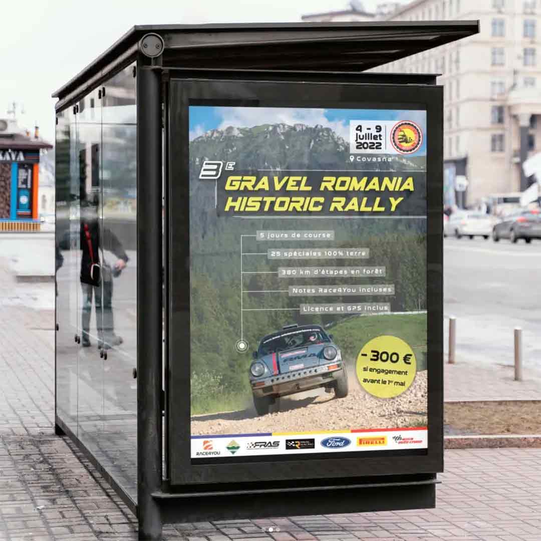 Affiche Gravel Romania Historic Rally Affiche Gravel Romania Historic Rally